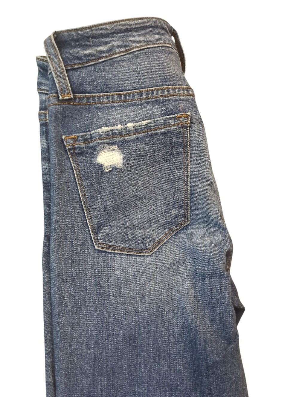 Flying Monkey Women's Blue Distressed Straight-Leg Jeans - Picture 5 of 11